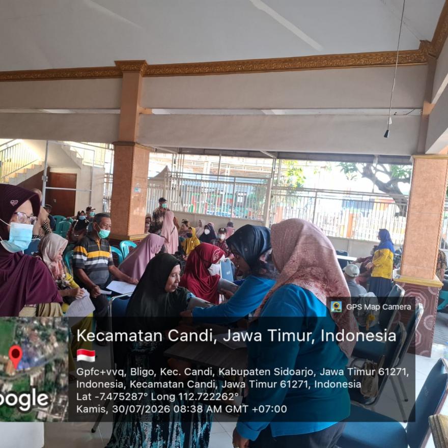 DUKUNGAN KEGIATAN PEMERIKSAAN KESEHATAN PUSKESMAS CANDI DI DESA BLIGO